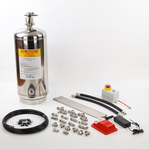 سیستم سرکوب حریق شیمیایی مرطوب ضدزنگ برای آشپزخانه